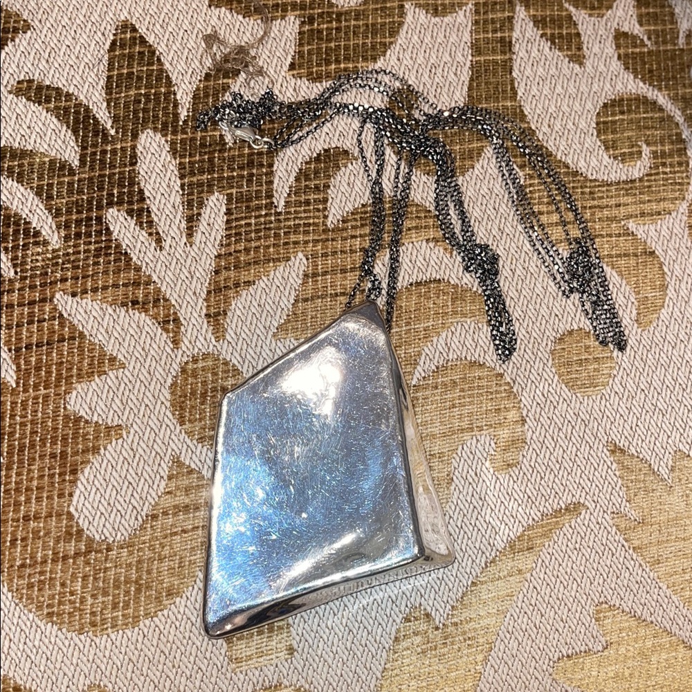Silver Geometric Pendant Necklace